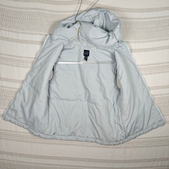 Gap Powder Blue Hooded Puffer Vest with Pockets Size M - Picture 4 of 9